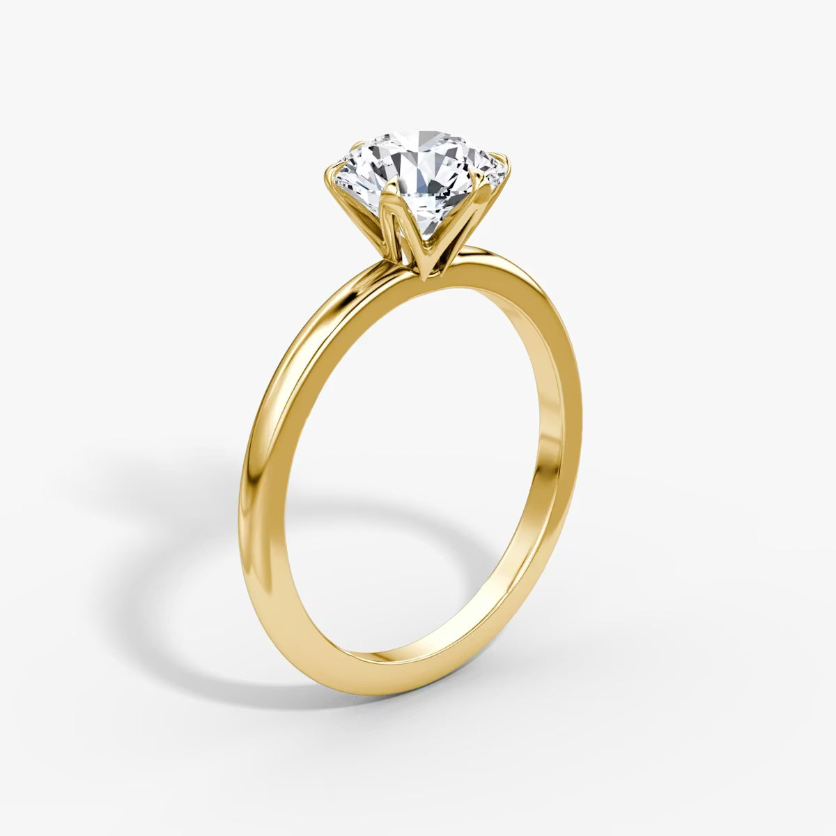 1 Carat Altı Tırnak Tektaş V Kulp
