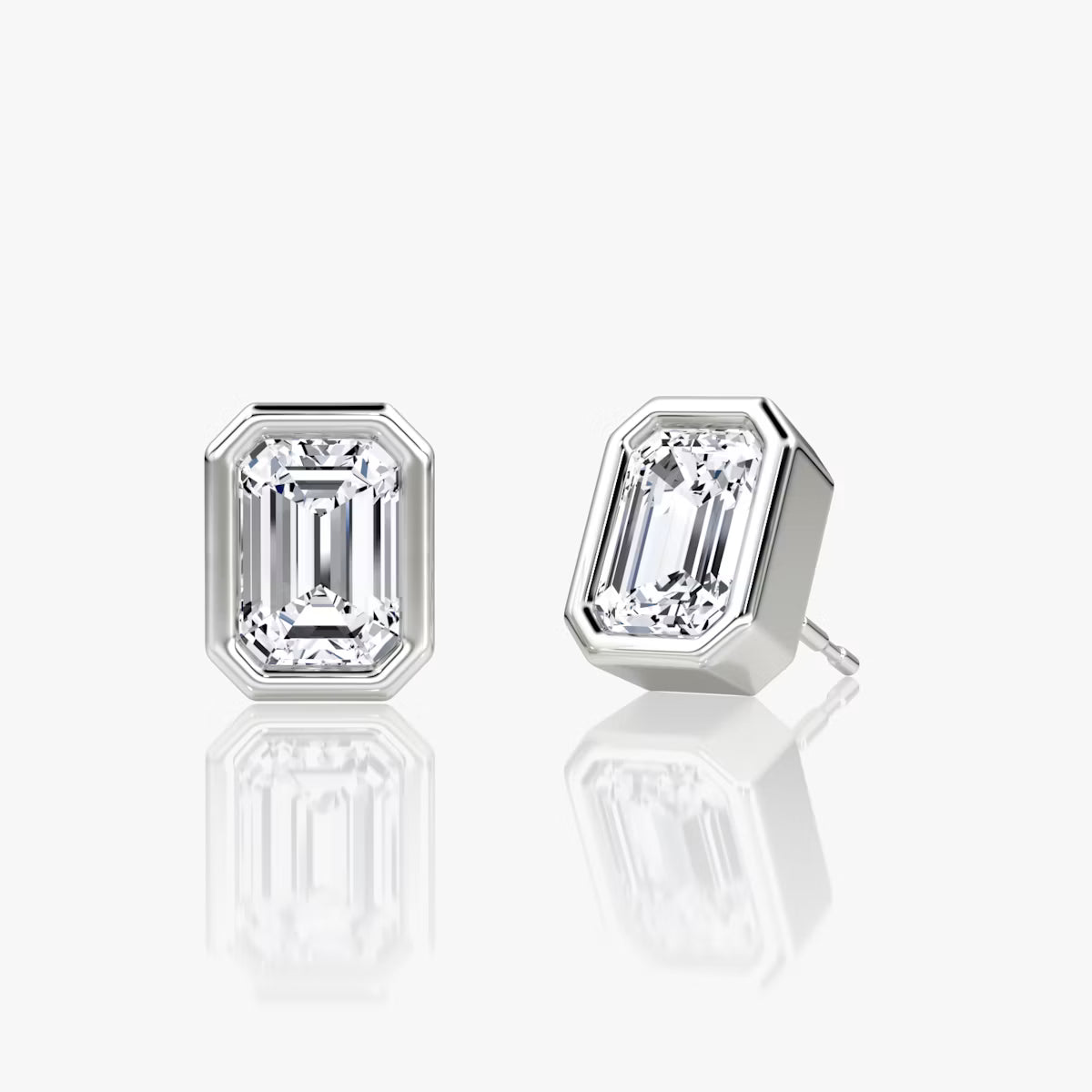 1 Carat Emerald Tektaş Küpe