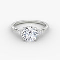 1 Carat Yanları Taşlı Tektaş