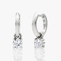 3 Carat Halka Tektaş Küpe