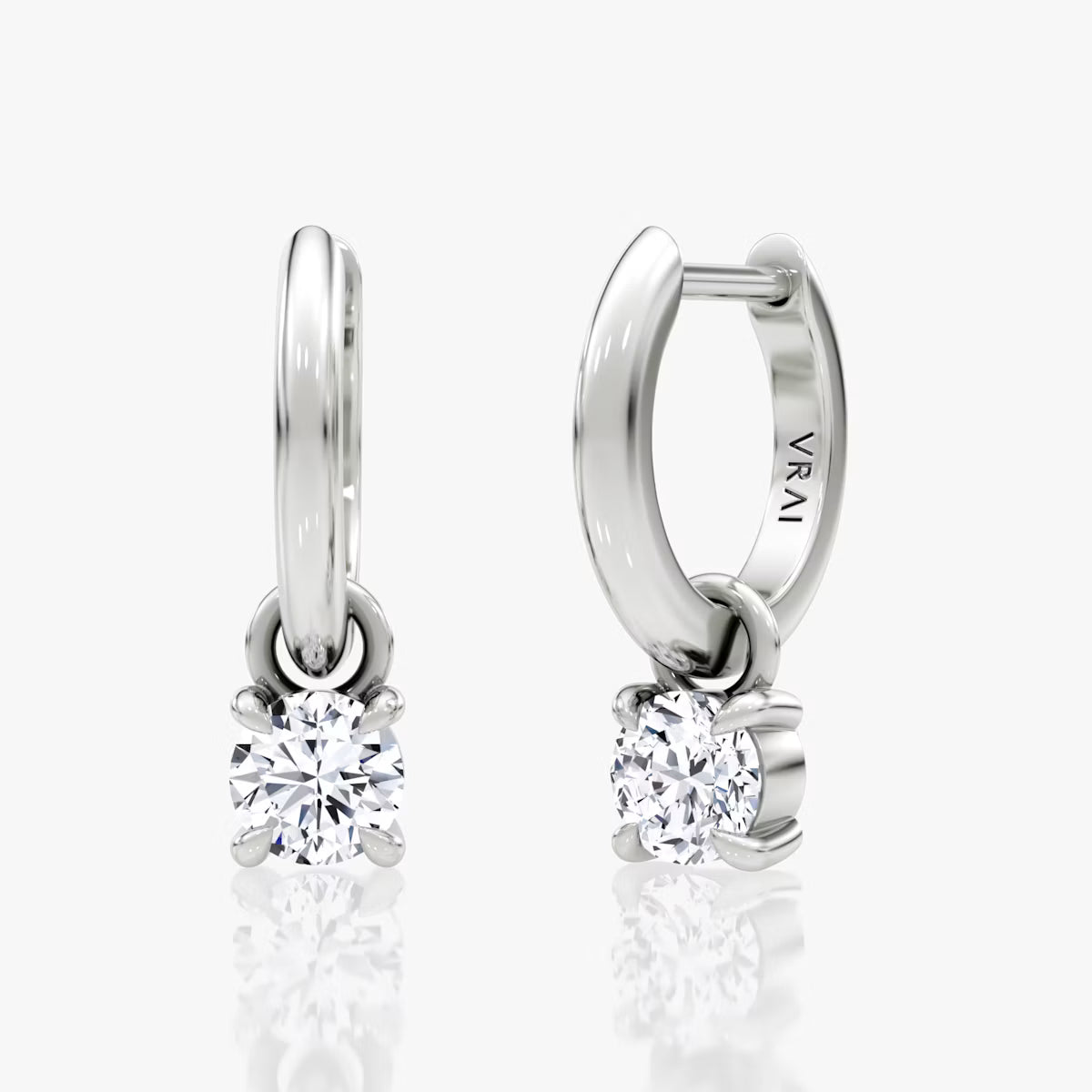 3 Carat Halka Tektaş Küpe