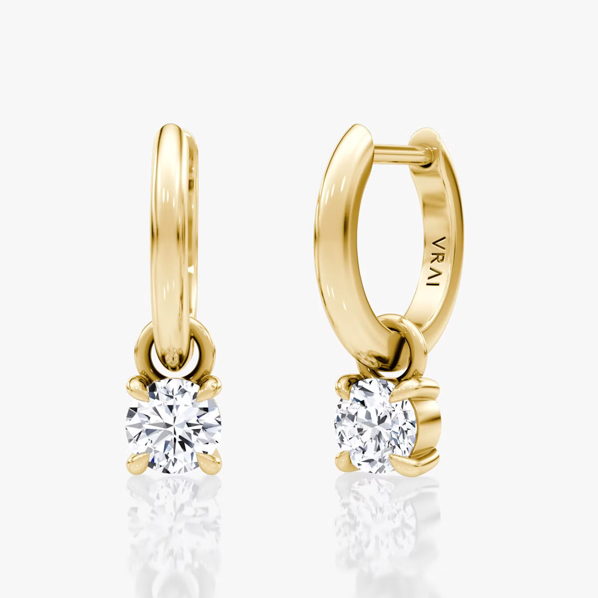3 Carat Halka Tektaş Küpe