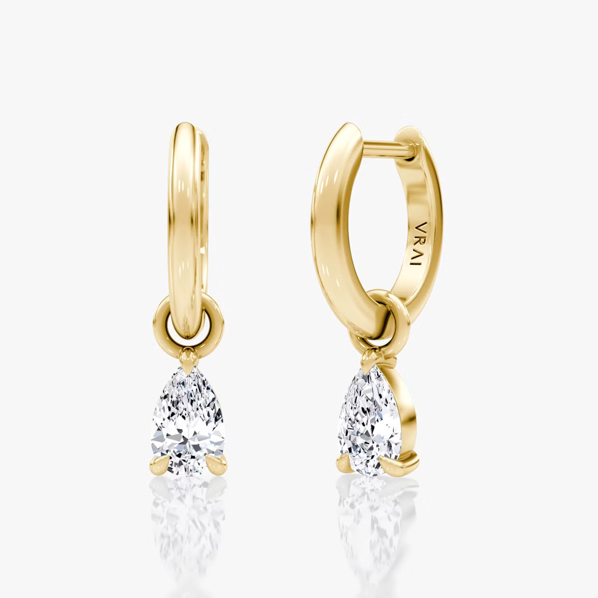 2 Carat Damla Halka Tektaş Küpe
