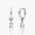 2 Carat Damla Halka Tektaş Küpe