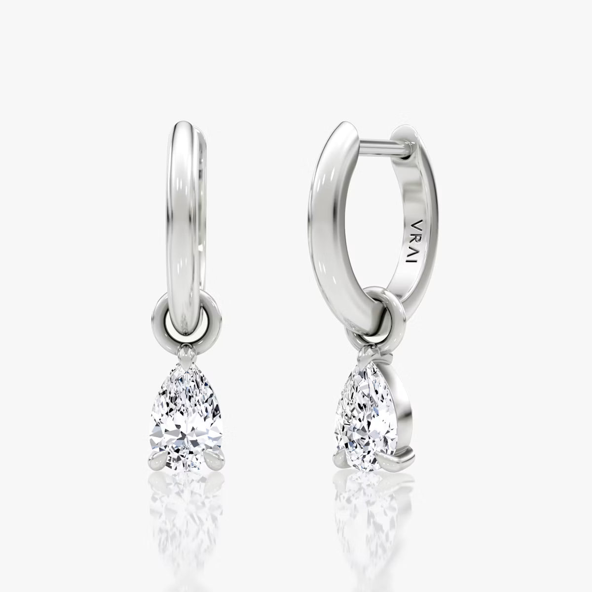 2 Carat Damla Halka Tektaş Küpe