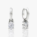 2 Carat Oval Halka Tektaş Küpe