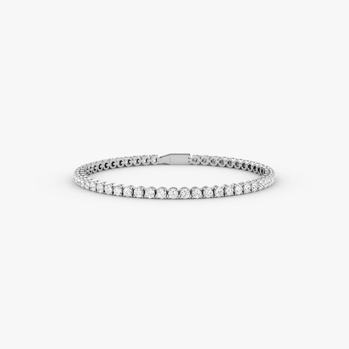 5,20 Carat 52 Taş Pırlanta Su Yolu Bileklik beyaz altın ön görünüm