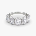 2.50 Carat Oval Kesim Beştaş Halo Beyaz Altın Ön