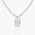 1 Carat Oval Tektaş Pırlanta Kolye ön görünüm